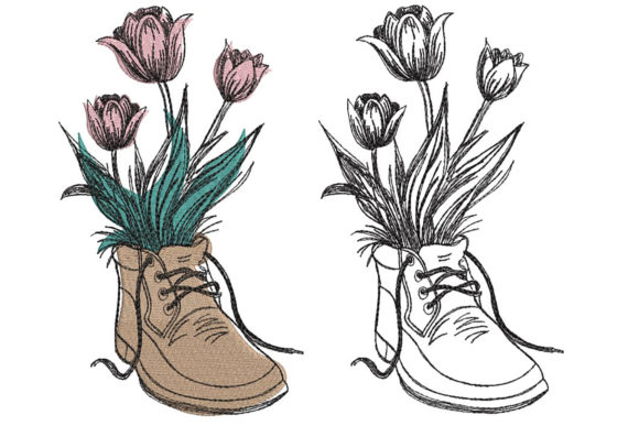 Boots and Flowers Minimal: A Seasonal Embroidery Review