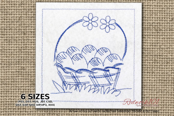 Easter Basket Redwork: Sweatshirt Design Review