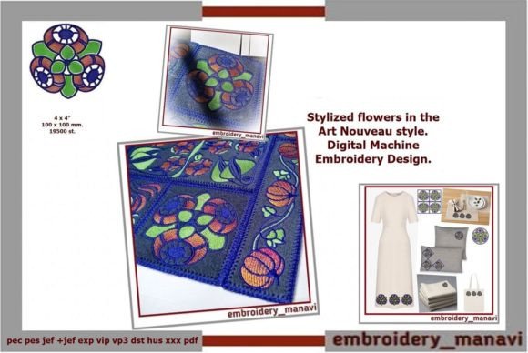 Patchwork with Flower: Art Nouveau Embroidery Review