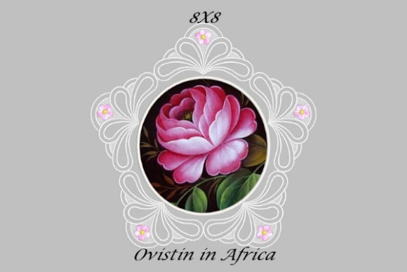 Pink Floral Applique Quilt Block for Apparel